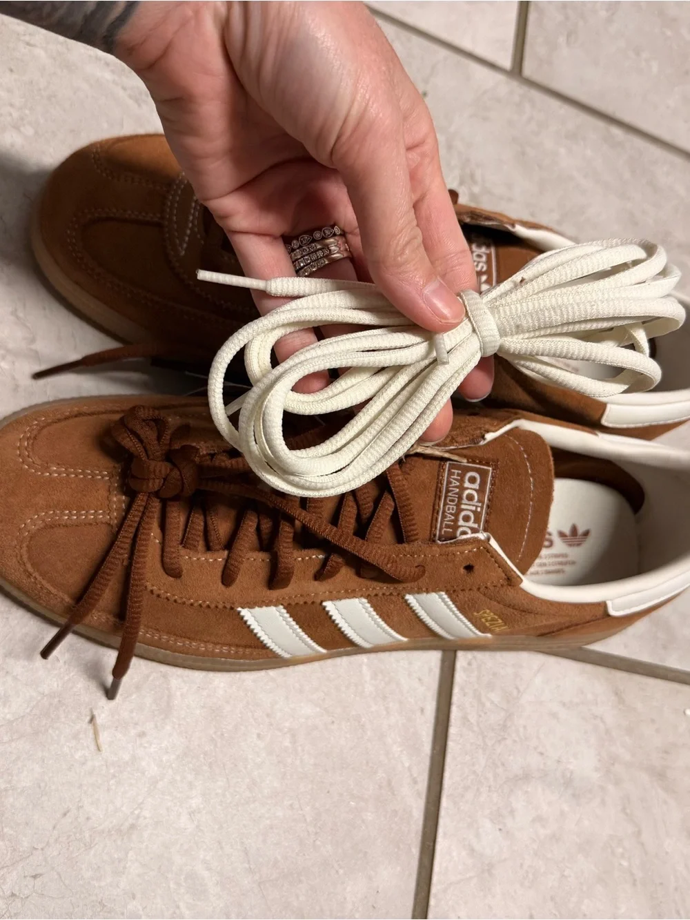adidas Spezial Men’s Suede Sneakers - Brown/White